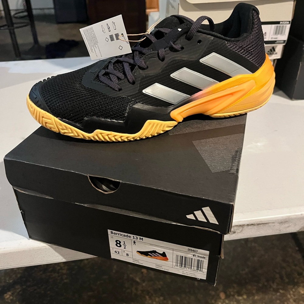 Adidas Black and Orange Sneakers